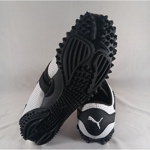 PUMA Mostro Perforated Leather Sneakers Men’s 9 White Black (397331-01) Athletic